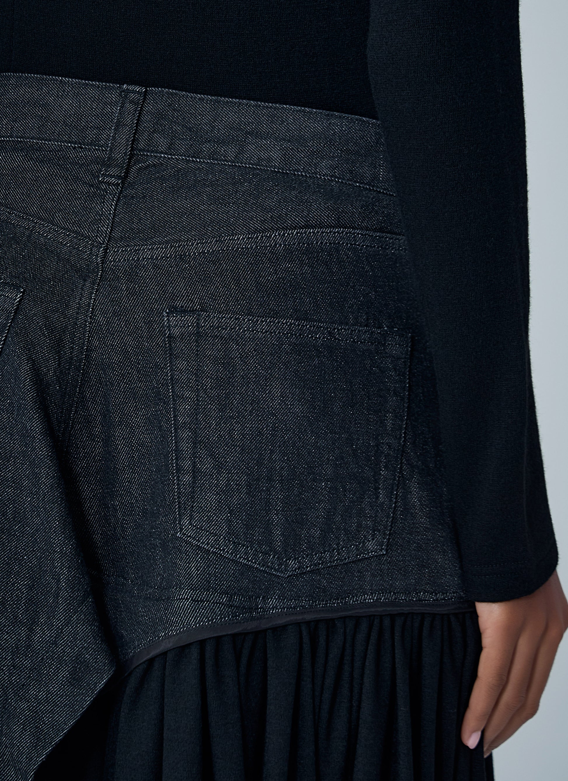 Yohji Yamamoto Women Cut-Off Combination Midi Skirt YOHJI YAMAMOTO
