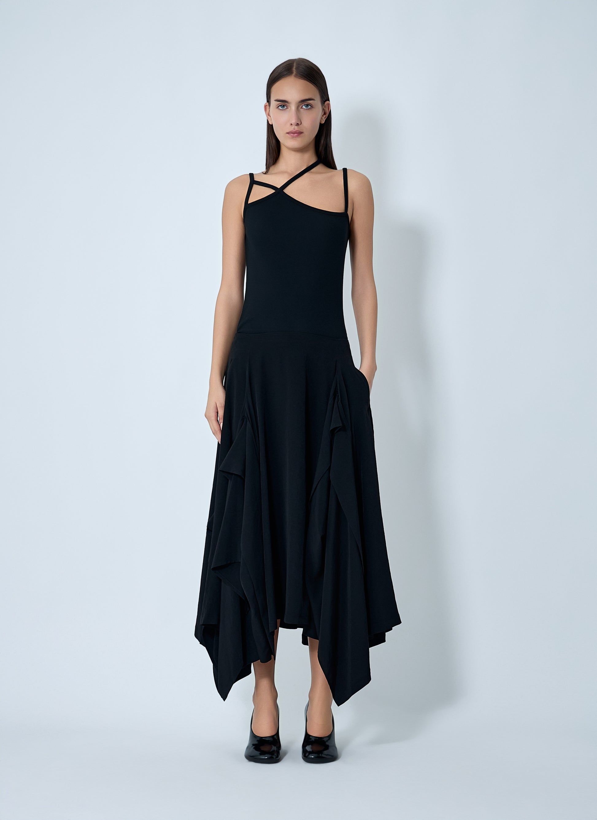 Yohji Yamamoto Women Paneled Flare Midi Skirt YOHJI YAMAMOTO
