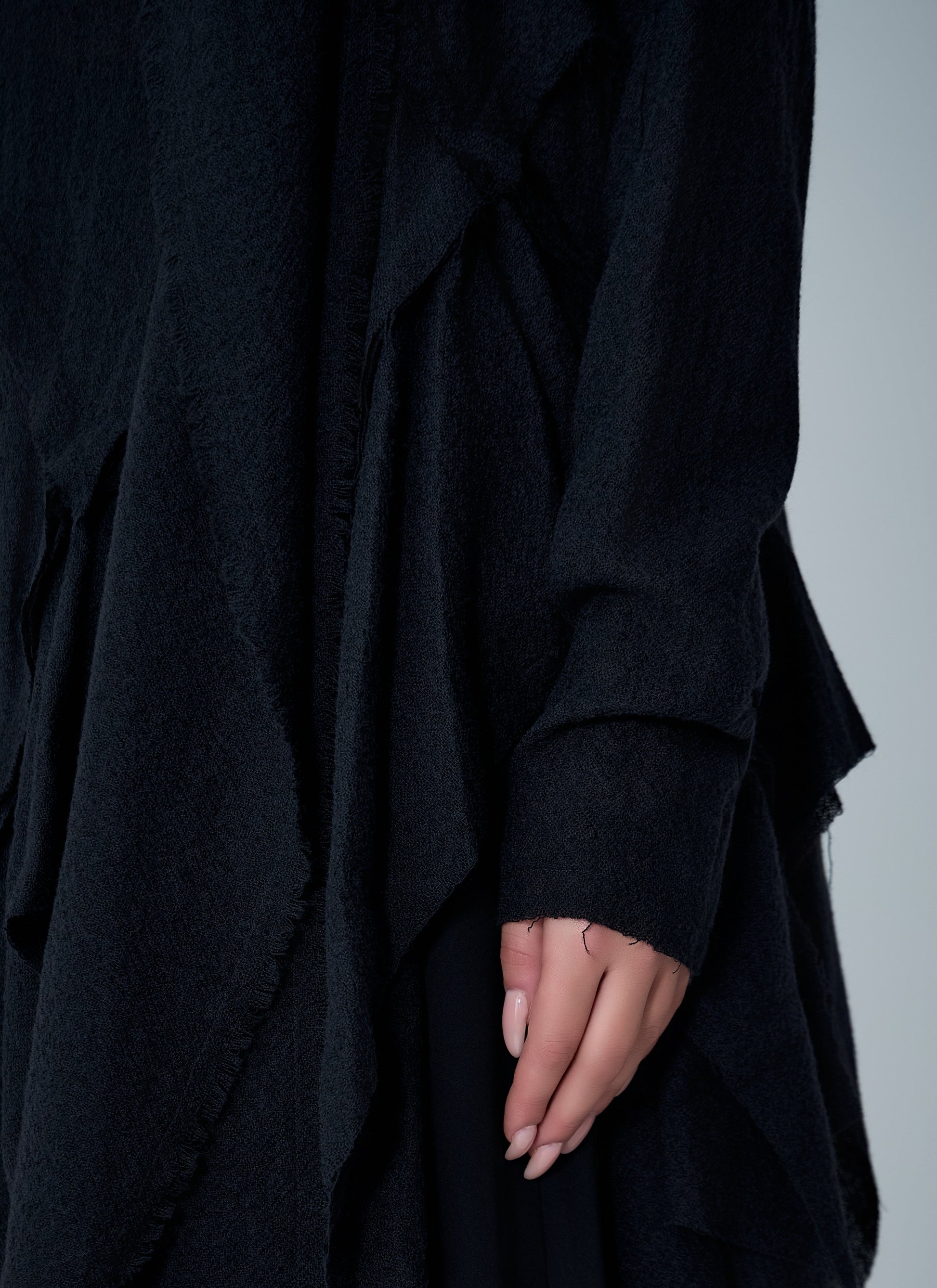 Yohji Yamamoto Women Gauzed Frilled Blouse YOHJI YAMAMOTO