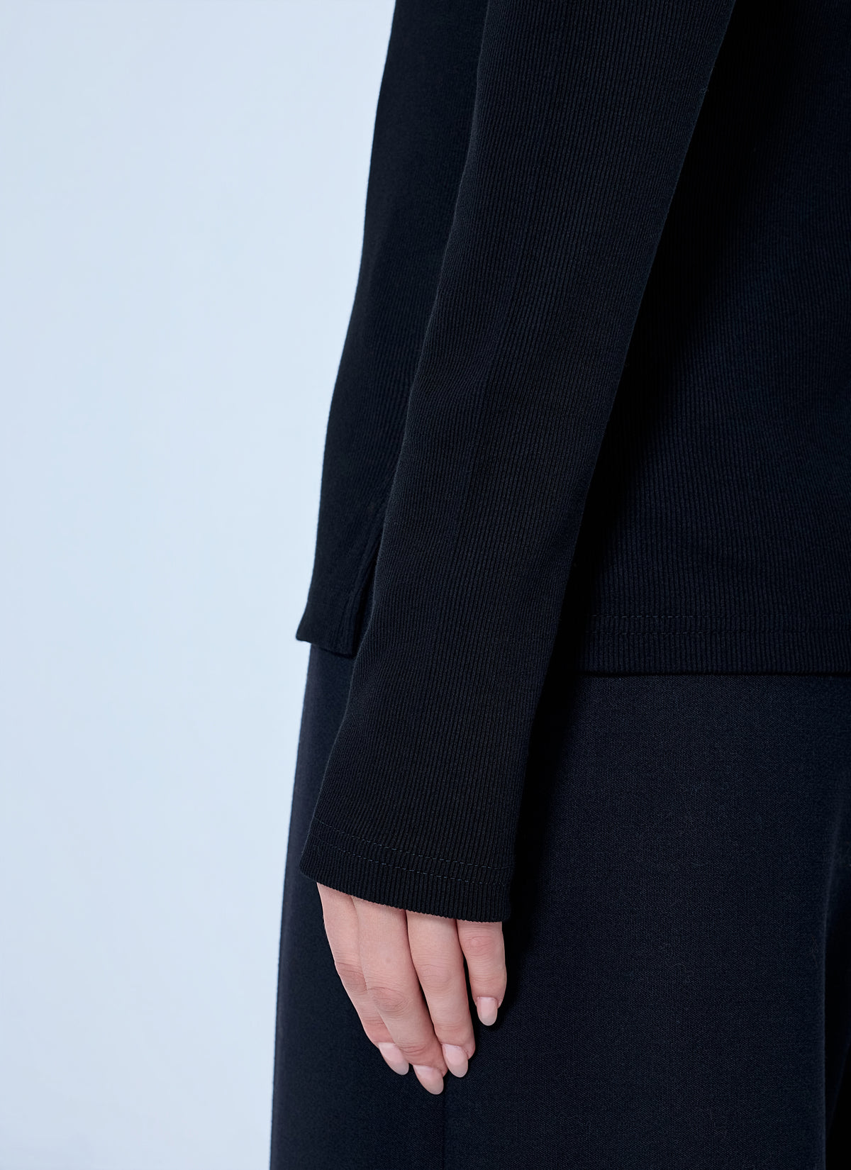 Yohji Yamamoto Women C/ Rib Slit Chest Long Sleeve T-Shirt YOHJI YAMAMOTO