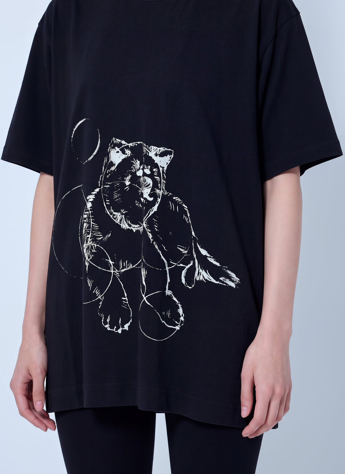 Yohji Yamamoto Women Cotton Short Sleeve Printed T-Shirt Mimi YOHJI YAMAMOTO