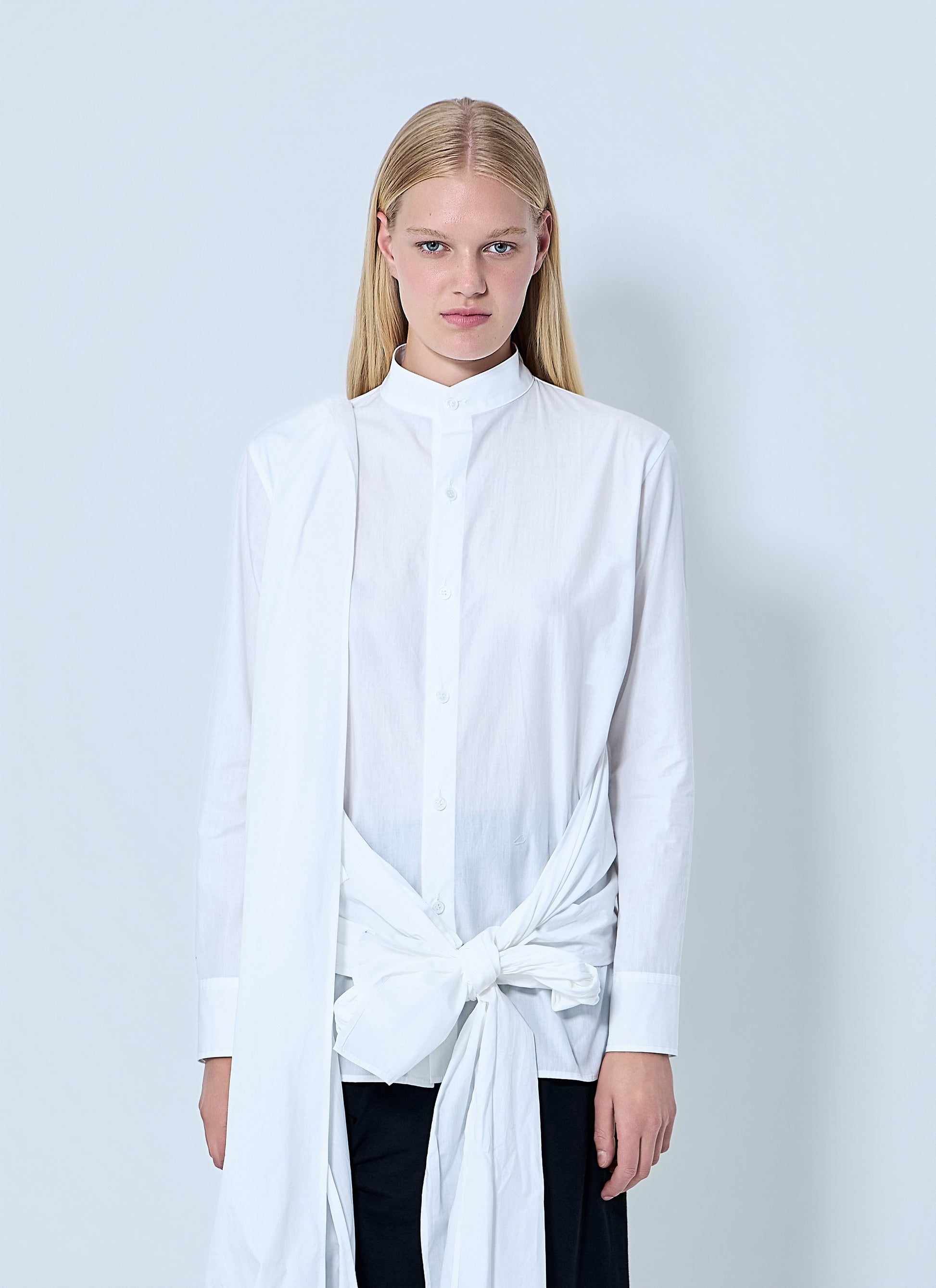 Yohji Yamamoto Women Draped Blouse YOHJI YAMAMOTO
