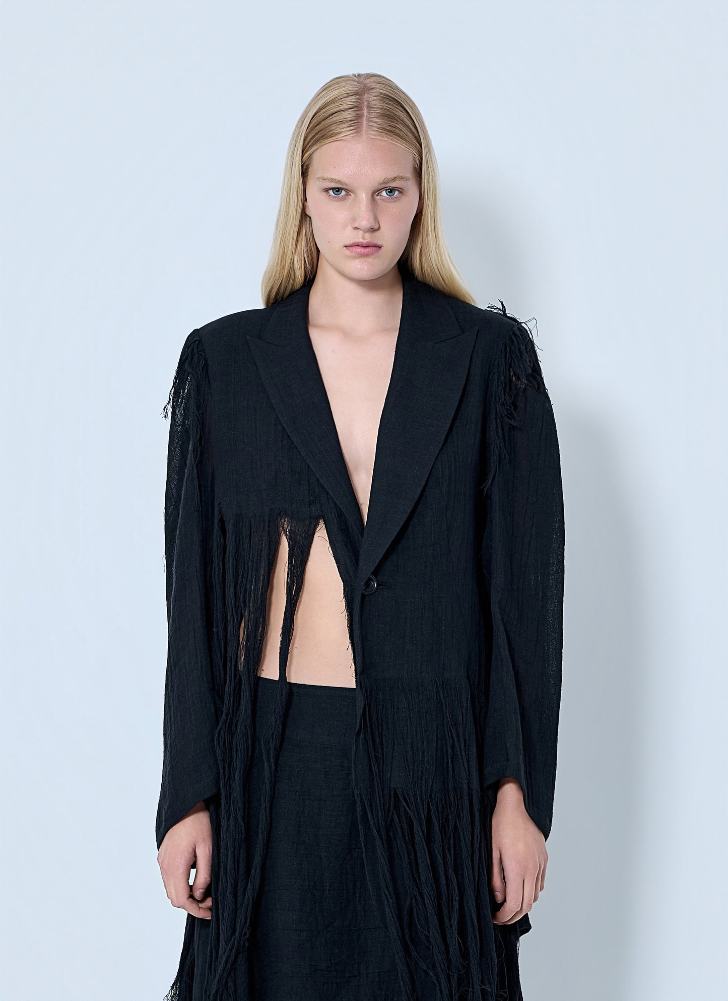 Yohji Yamamoto Women Frayed Hem Blazer YOHJI YAMAMOTO