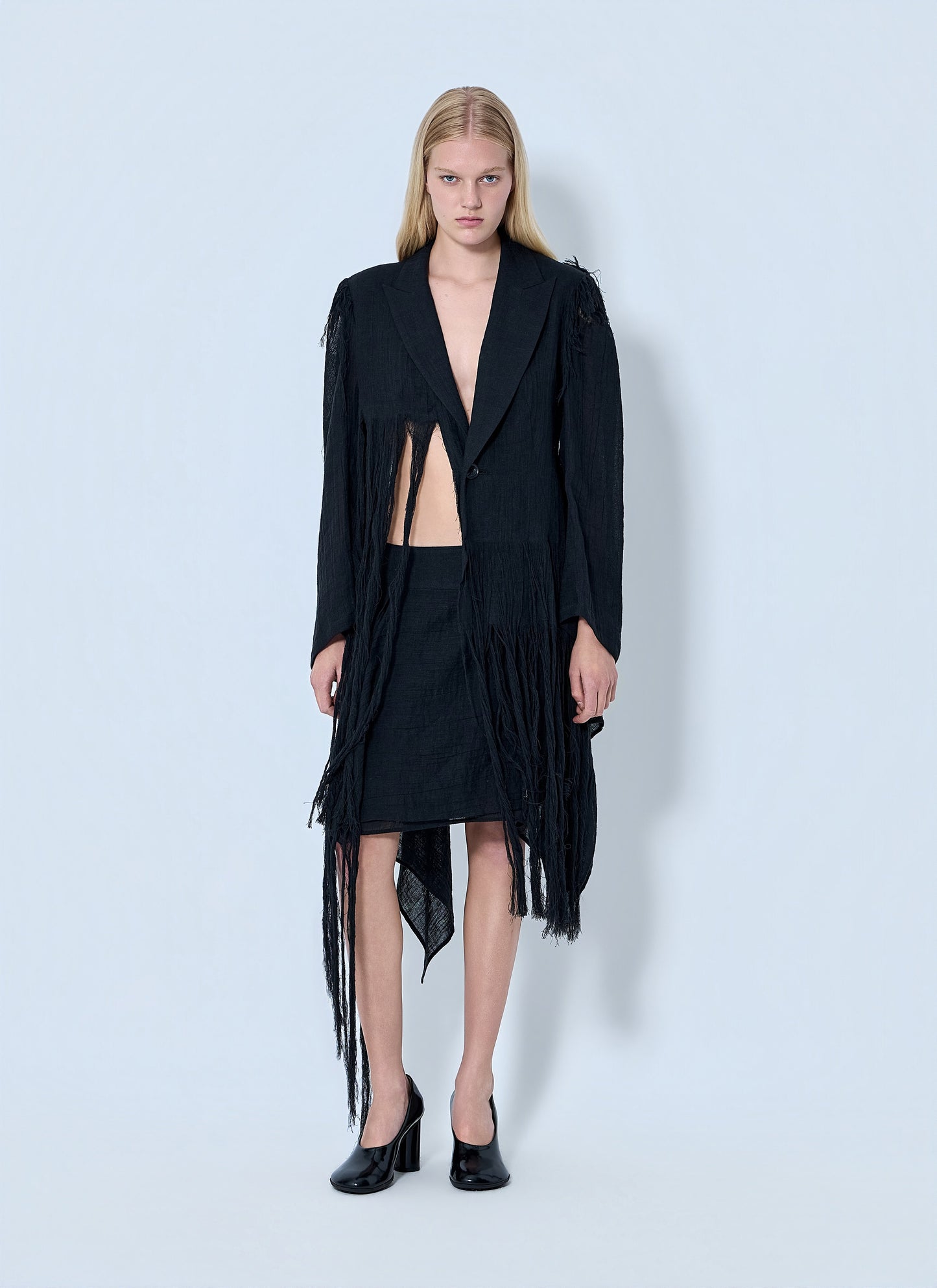 Yohji Yamamoto Women Frayed Hem Blazer YOHJI YAMAMOTO