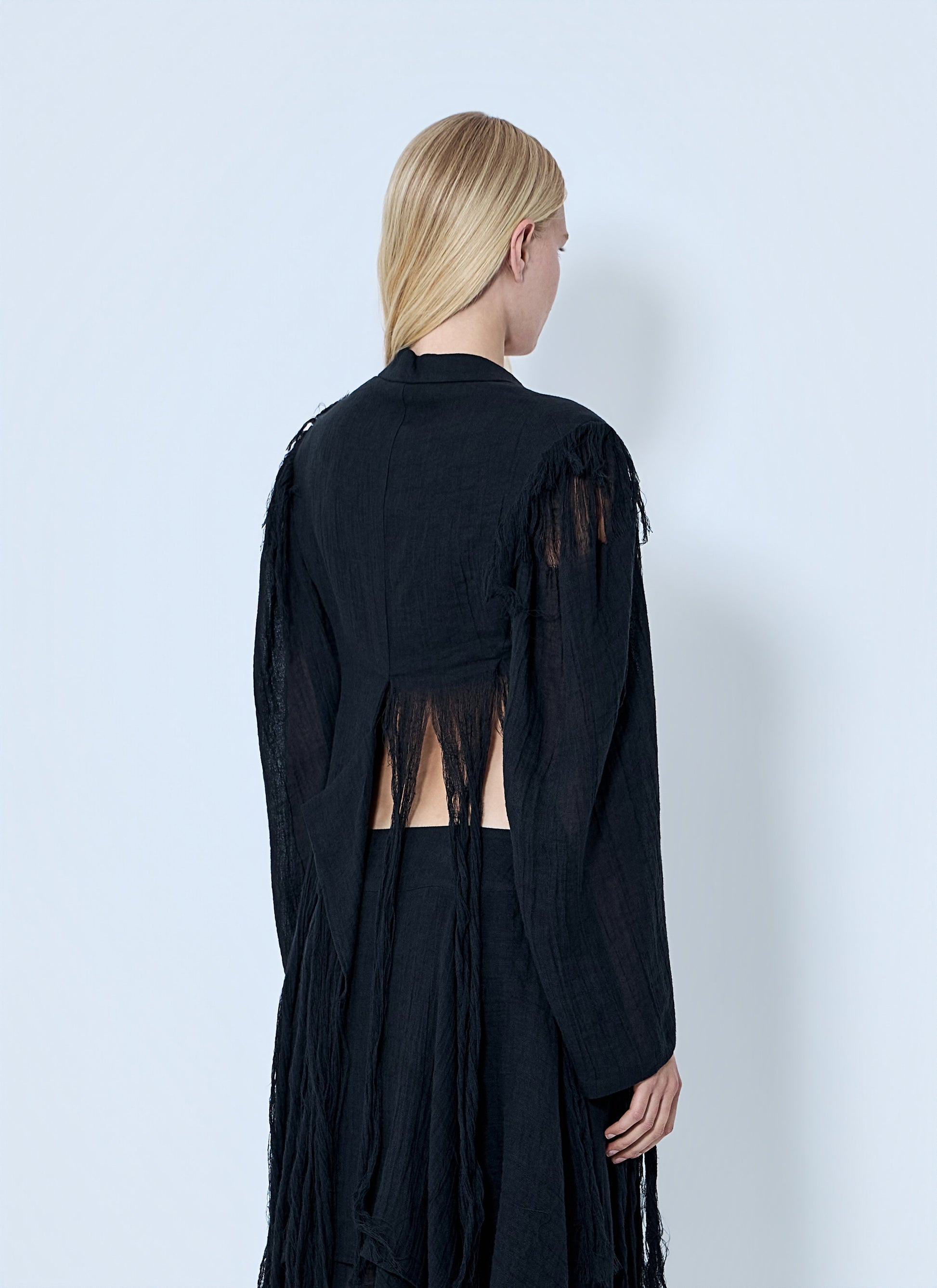 Yohji Yamamoto Women Frayed Hem Blazer YOHJI YAMAMOTO