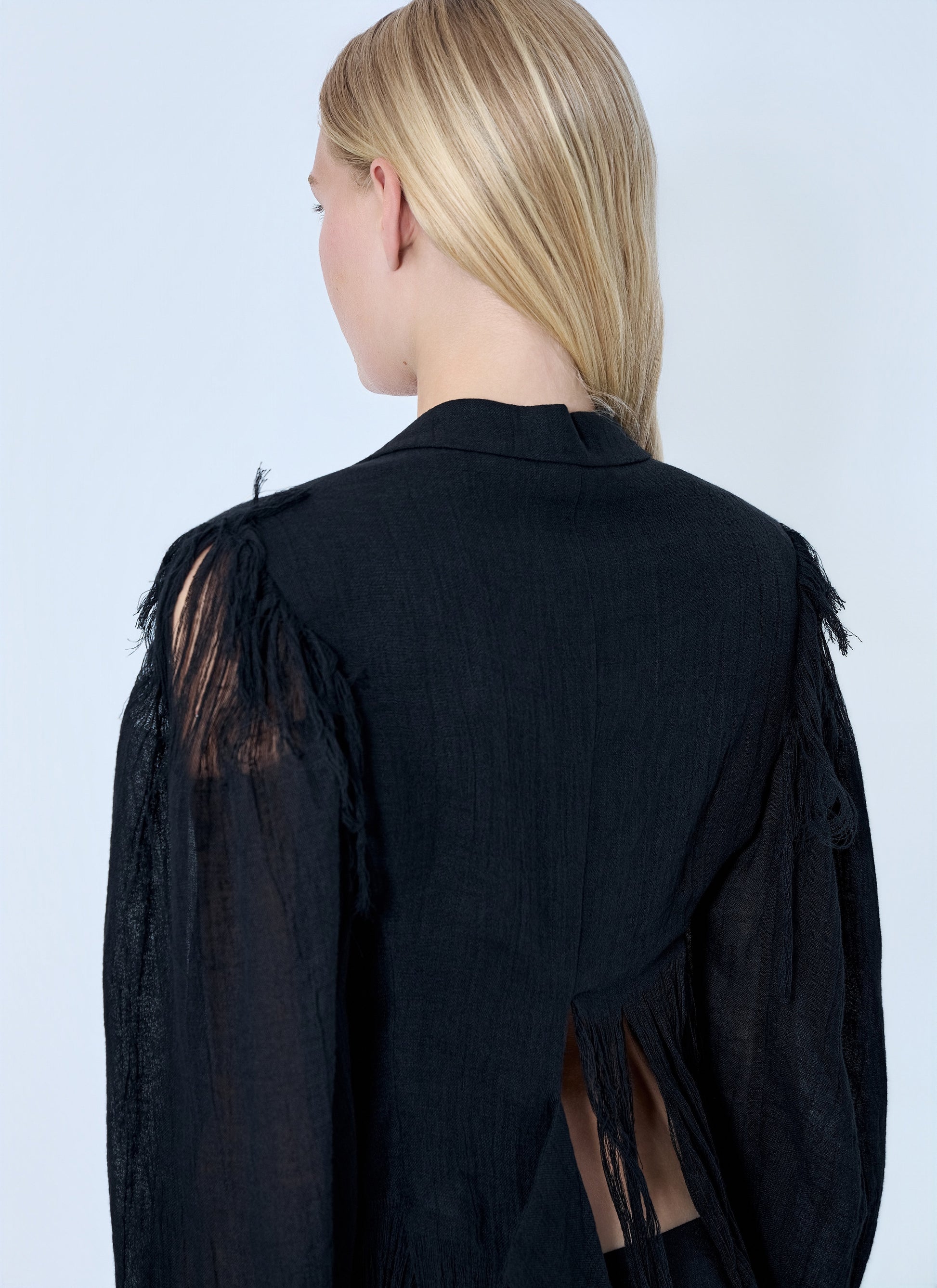 Yohji Yamamoto Women Frayed Hem Blazer YOHJI YAMAMOTO
