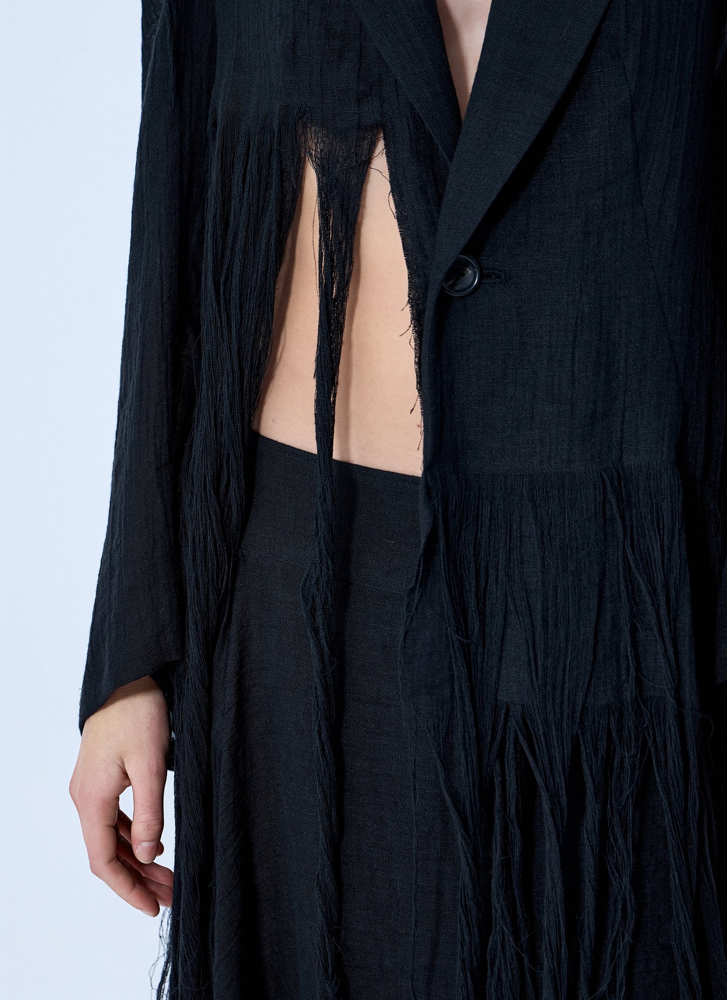 Yohji Yamamoto Women Frayed Hem Blazer YOHJI YAMAMOTO