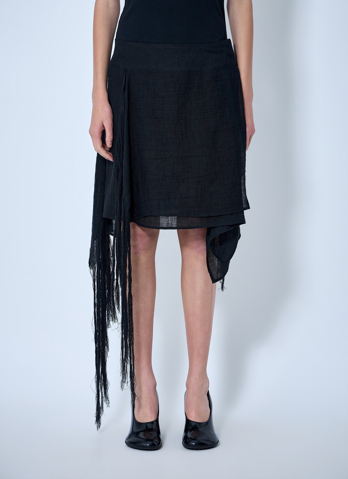 Yohji Yamamoto Women Asymmetric Fringe Skirt YOHJI YAMAMOTO