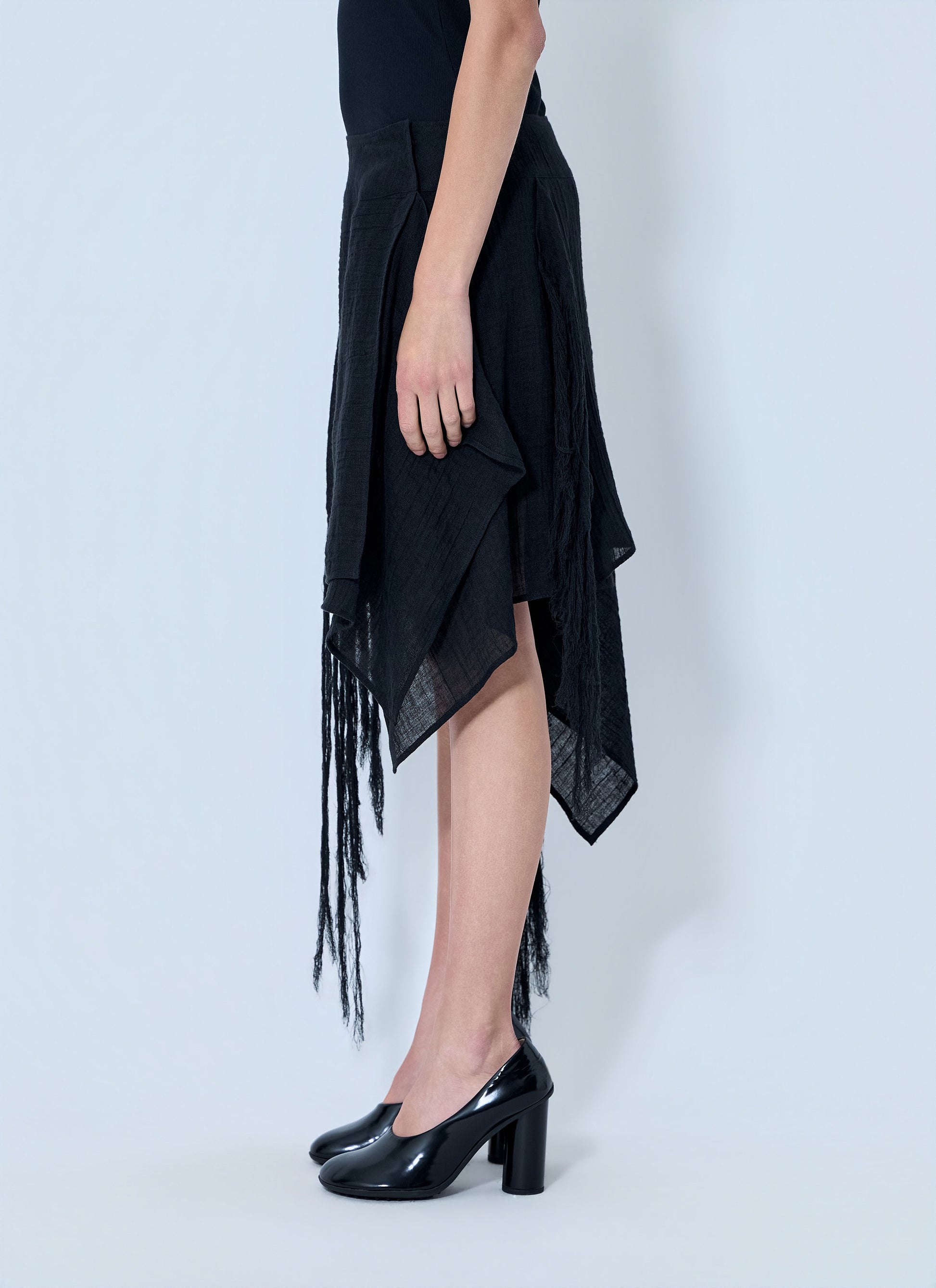 Yohji Yamamoto Women Asymmetric Fringe Skirt YOHJI YAMAMOTO