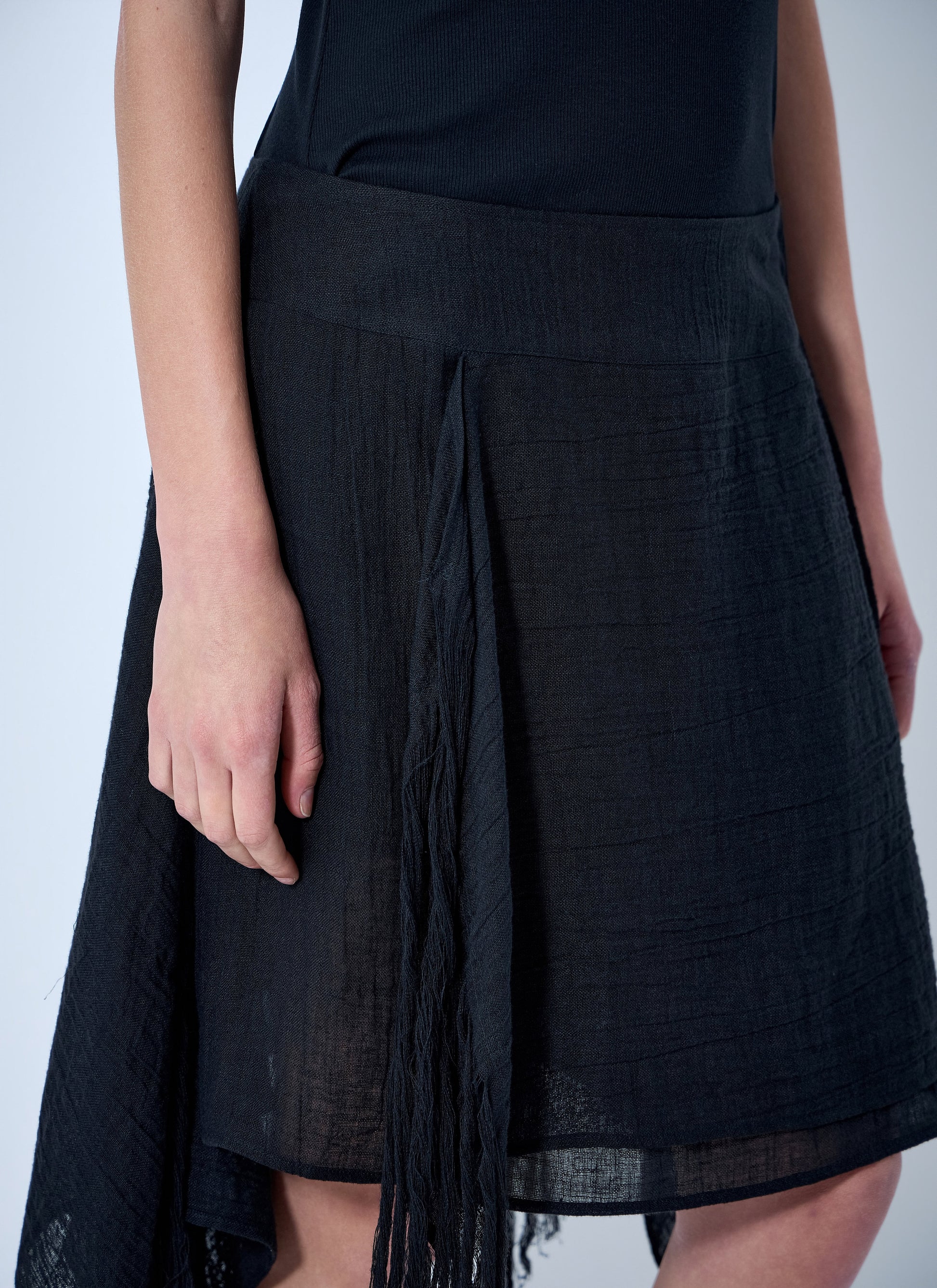 Yohji Yamamoto Women Asymmetric Fringe Skirt YOHJI YAMAMOTO