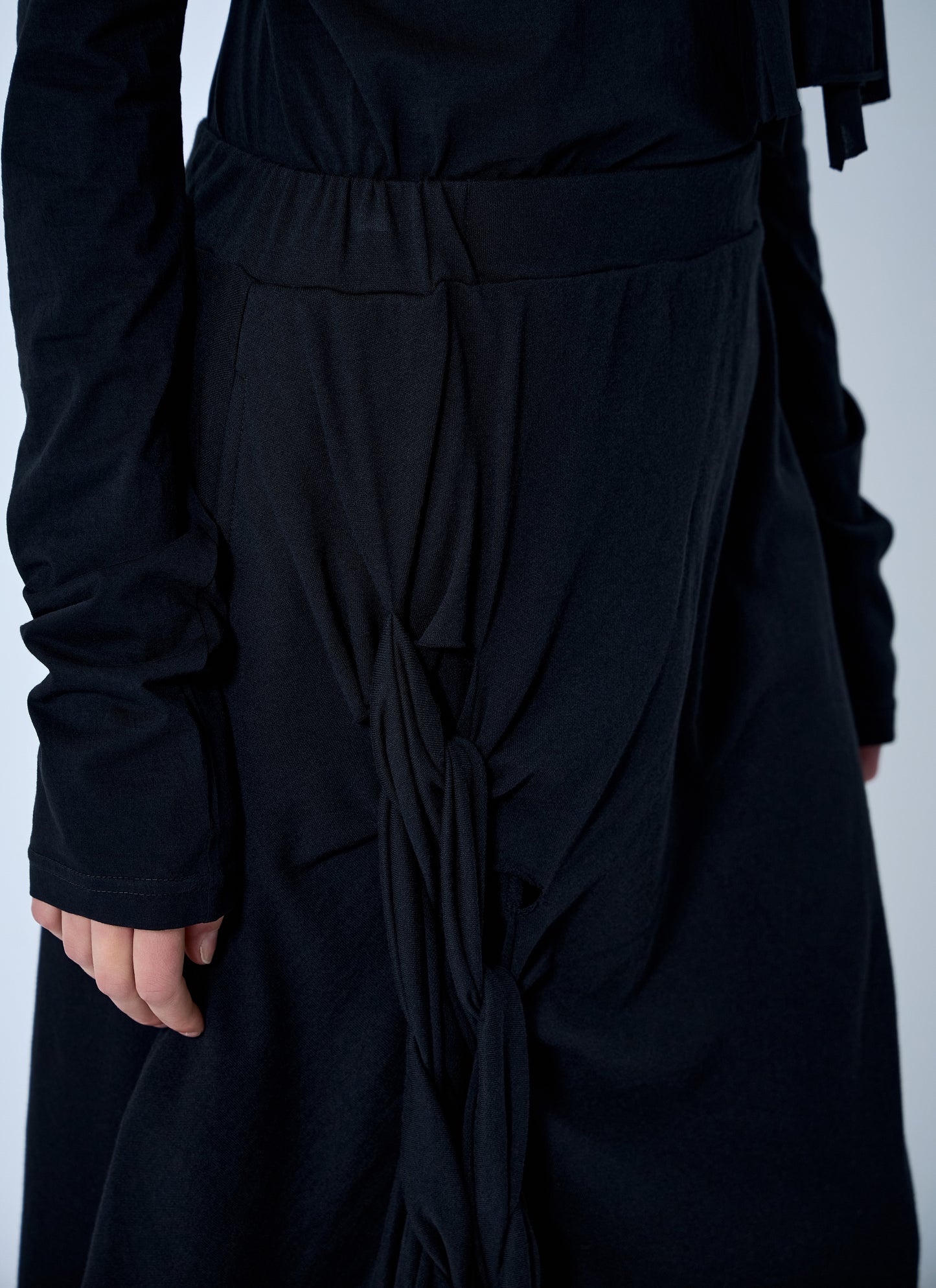 Yohji Yamamoto Women High Twisted French Terry Braided Skirt YOHJI YAMAMOTO