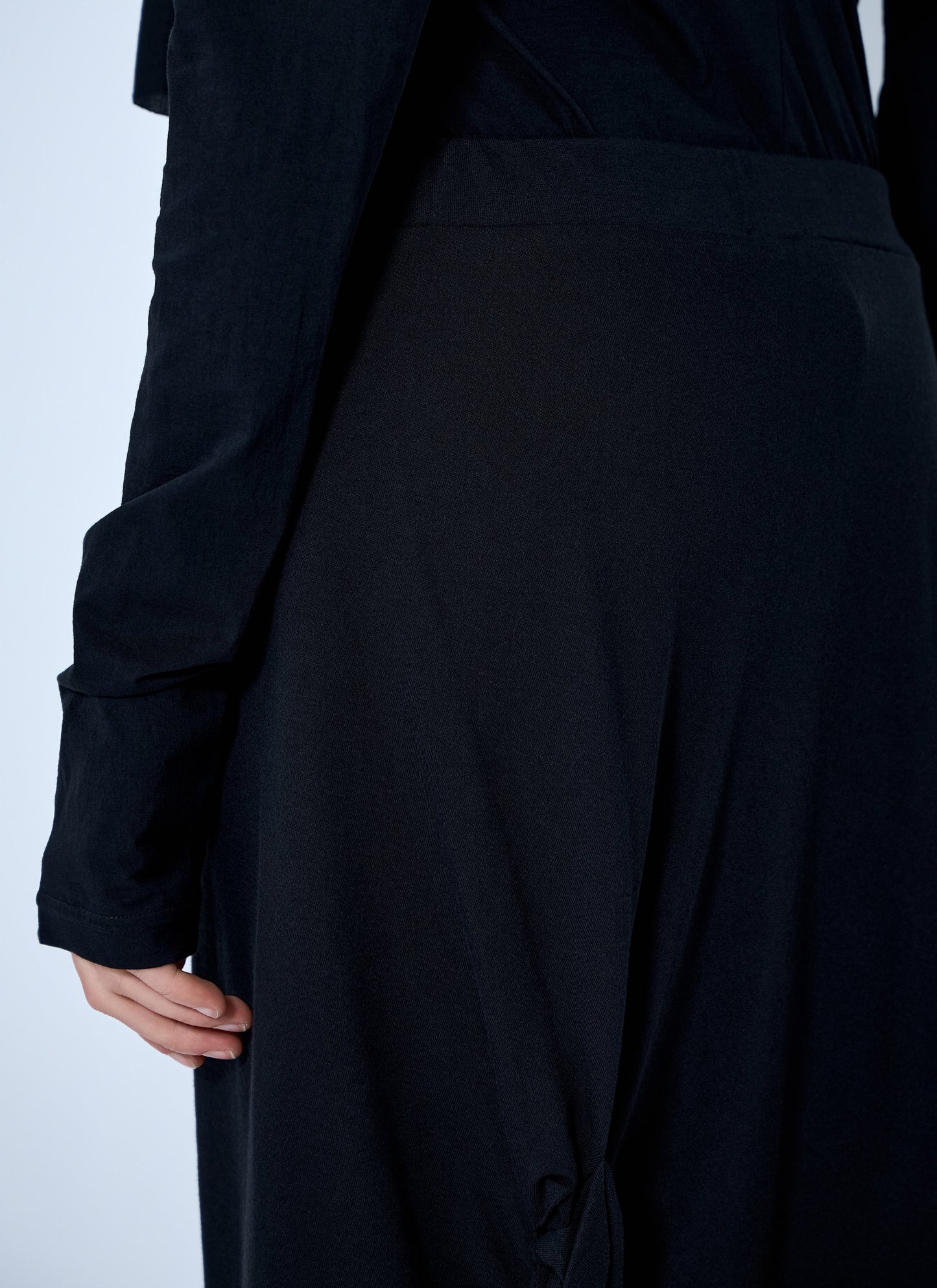 Yohji Yamamoto Women High Twisted French Terry Braided Skirt YOHJI YAMAMOTO