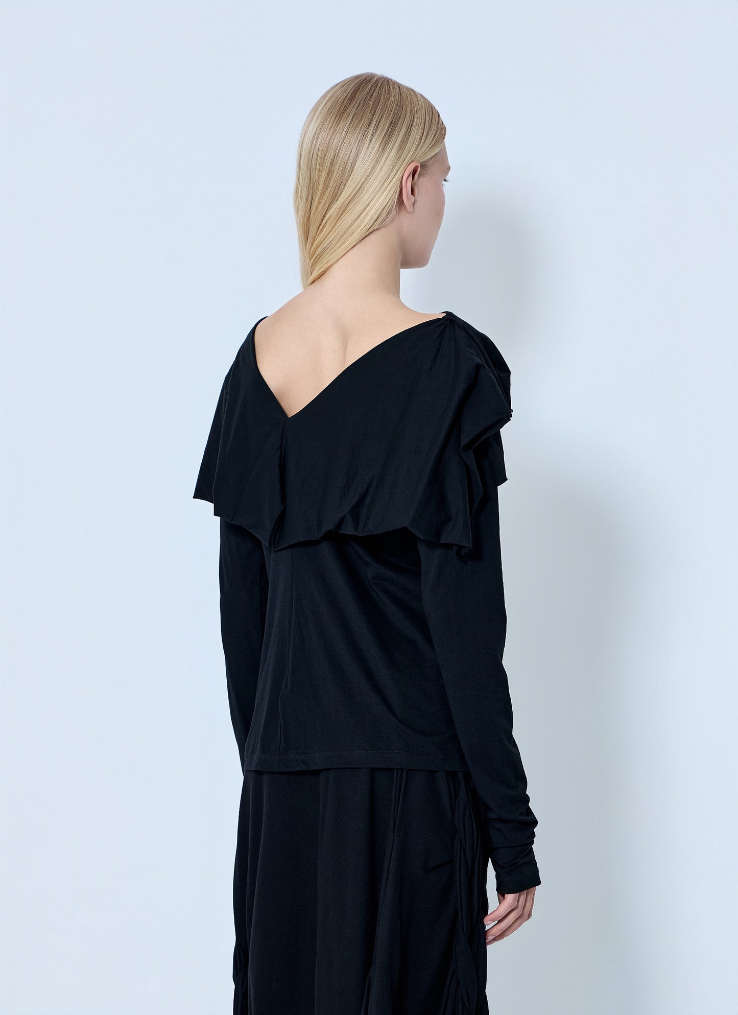 Yohji Yamamoto Women Supima Single Jersey Big Collar Top YOHJI YAMAMOTO