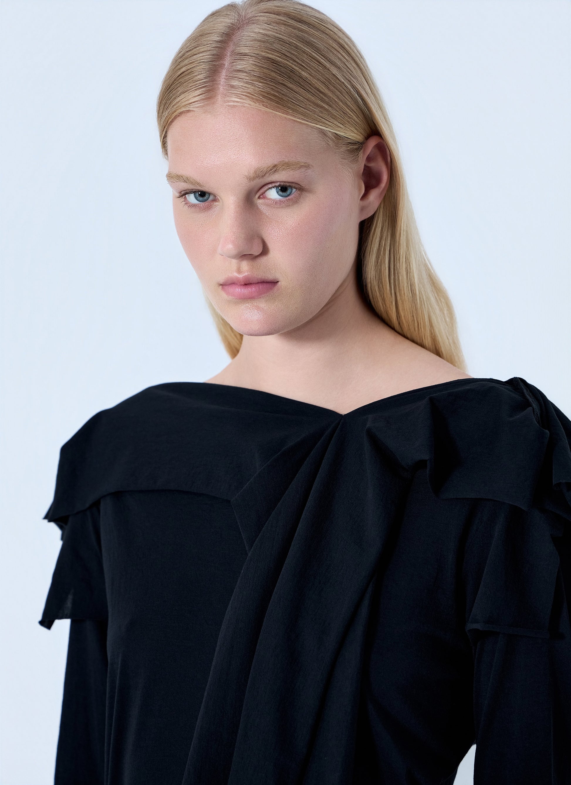 Yohji Yamamoto Women Supima Single Jersey Big Collar Top YOHJI YAMAMOTO