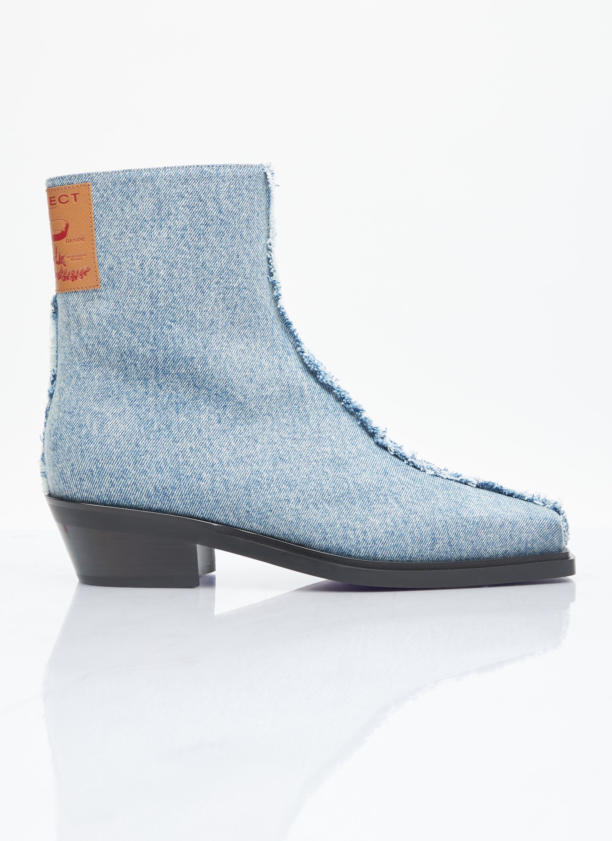 Y/Project Men Denim Ankle Boots Y PROJECT