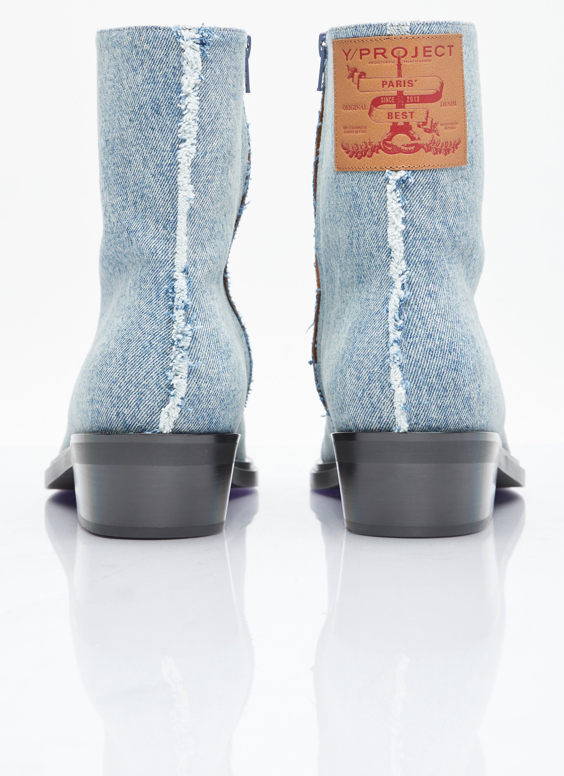 Y/Project Men Denim Ankle Boots Y PROJECT
