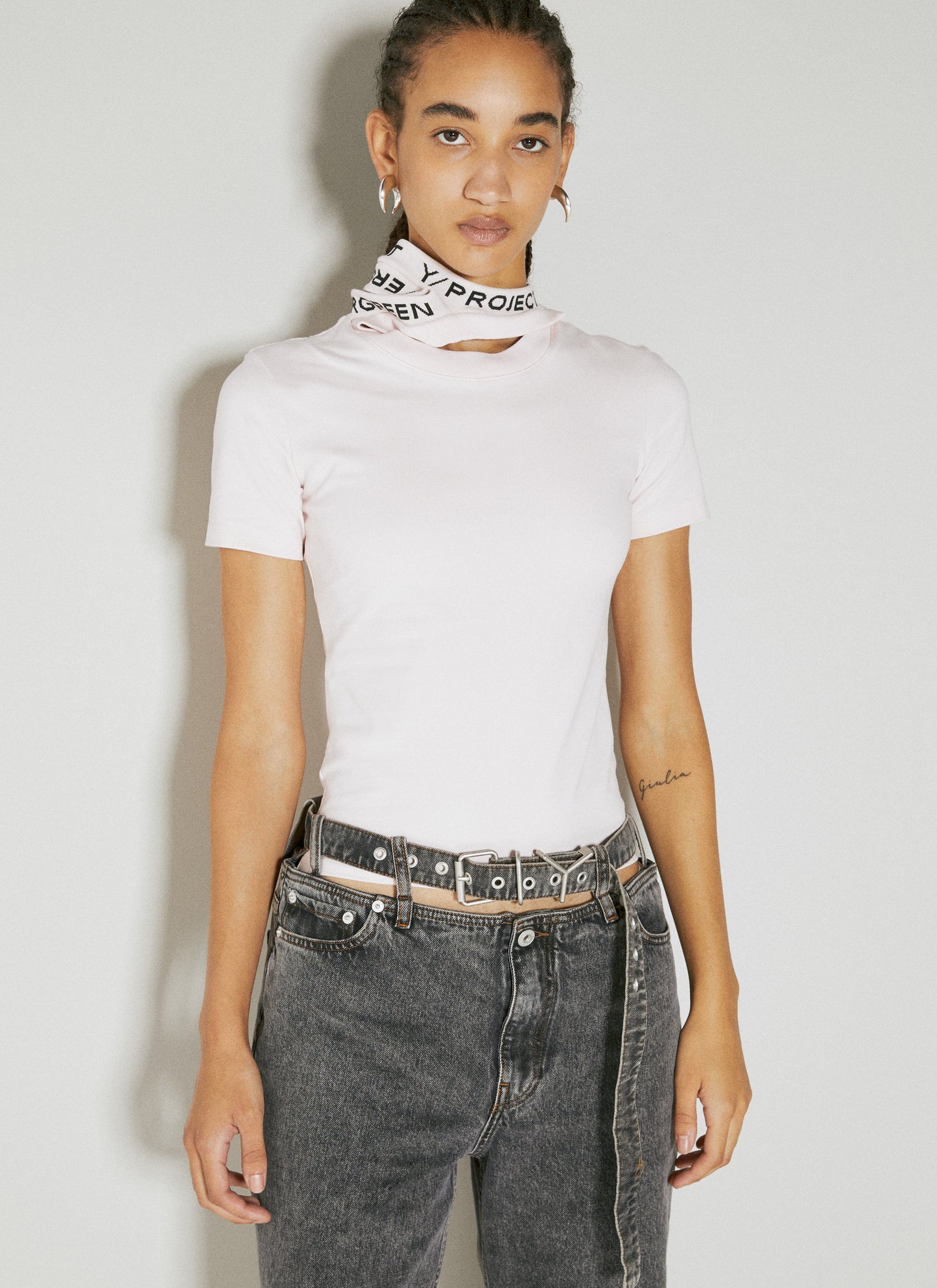 Y/Project Women Triple Collar Fitted T-Shirt Y PROJECT