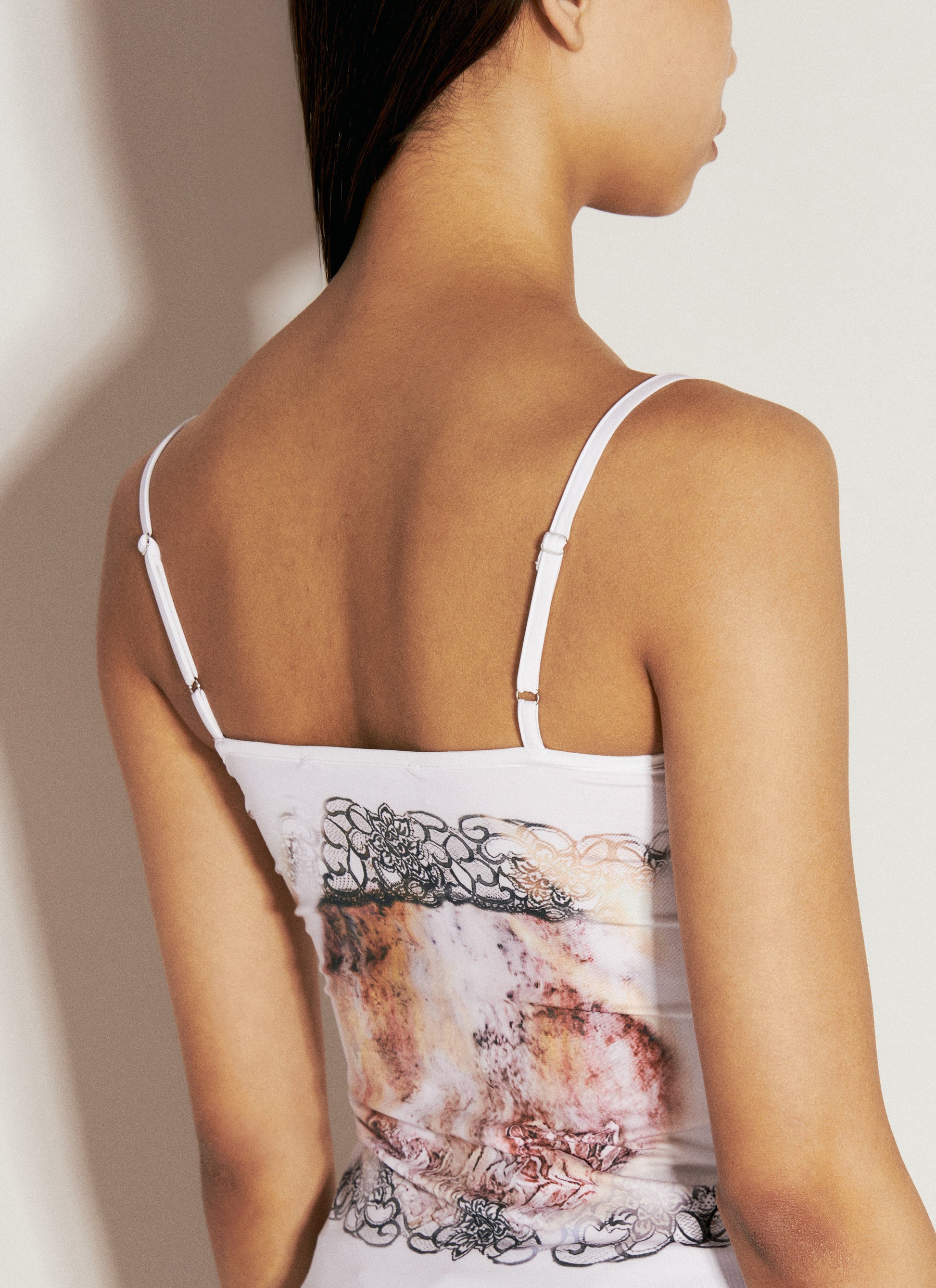 Y/Project Women Lace Print Camisole Top Y PROJECT