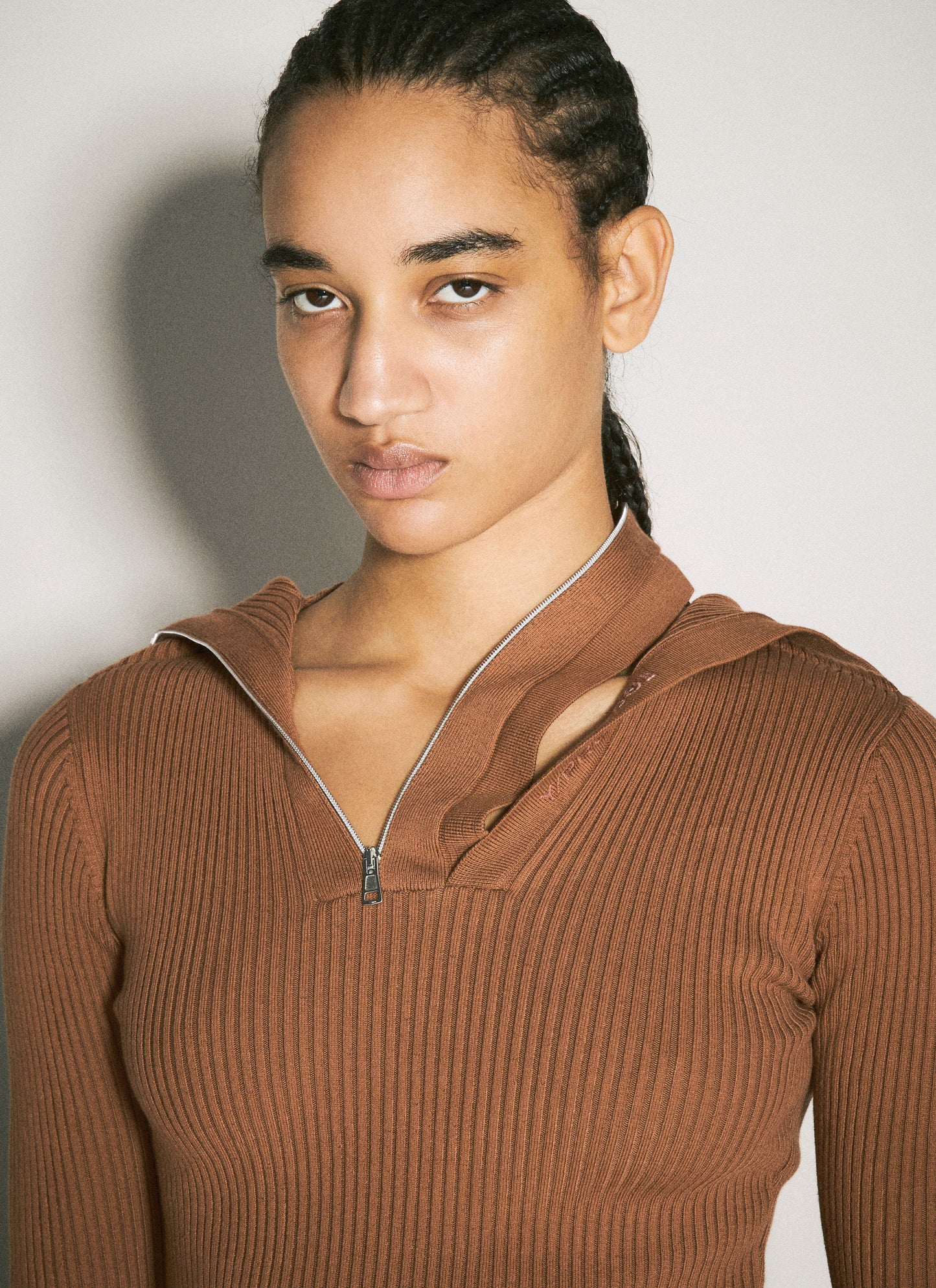 Y/Project Women Pinched Shoulder Rib Sweater Y PROJECT