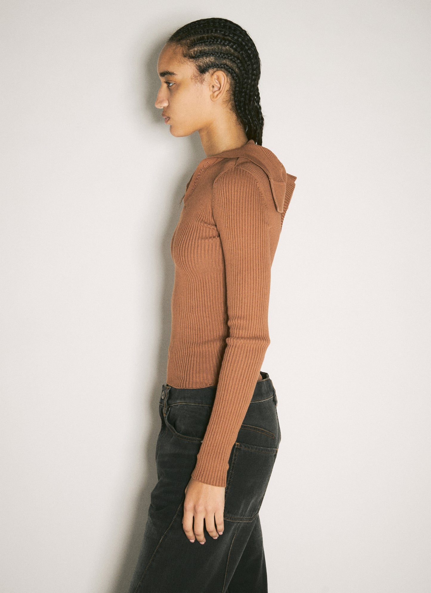 Y/Project Women Pinched Shoulder Rib Sweater Y PROJECT