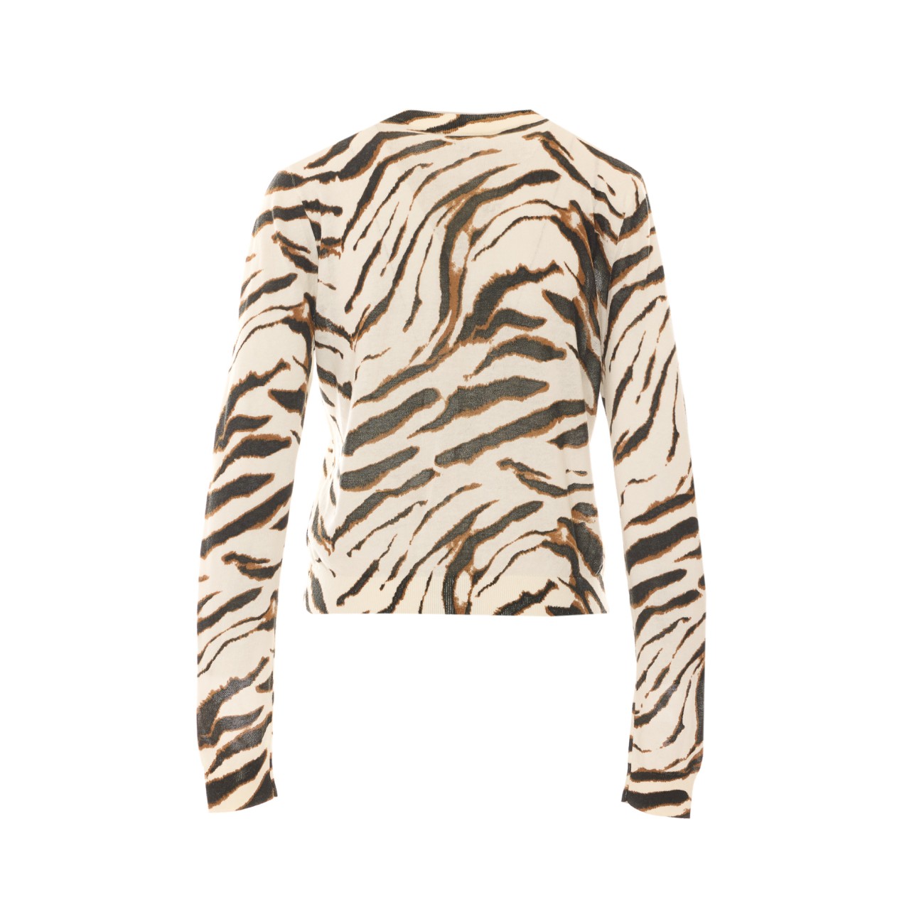 Ganni Women Zebra Printed Cardigan With Logo GANNI