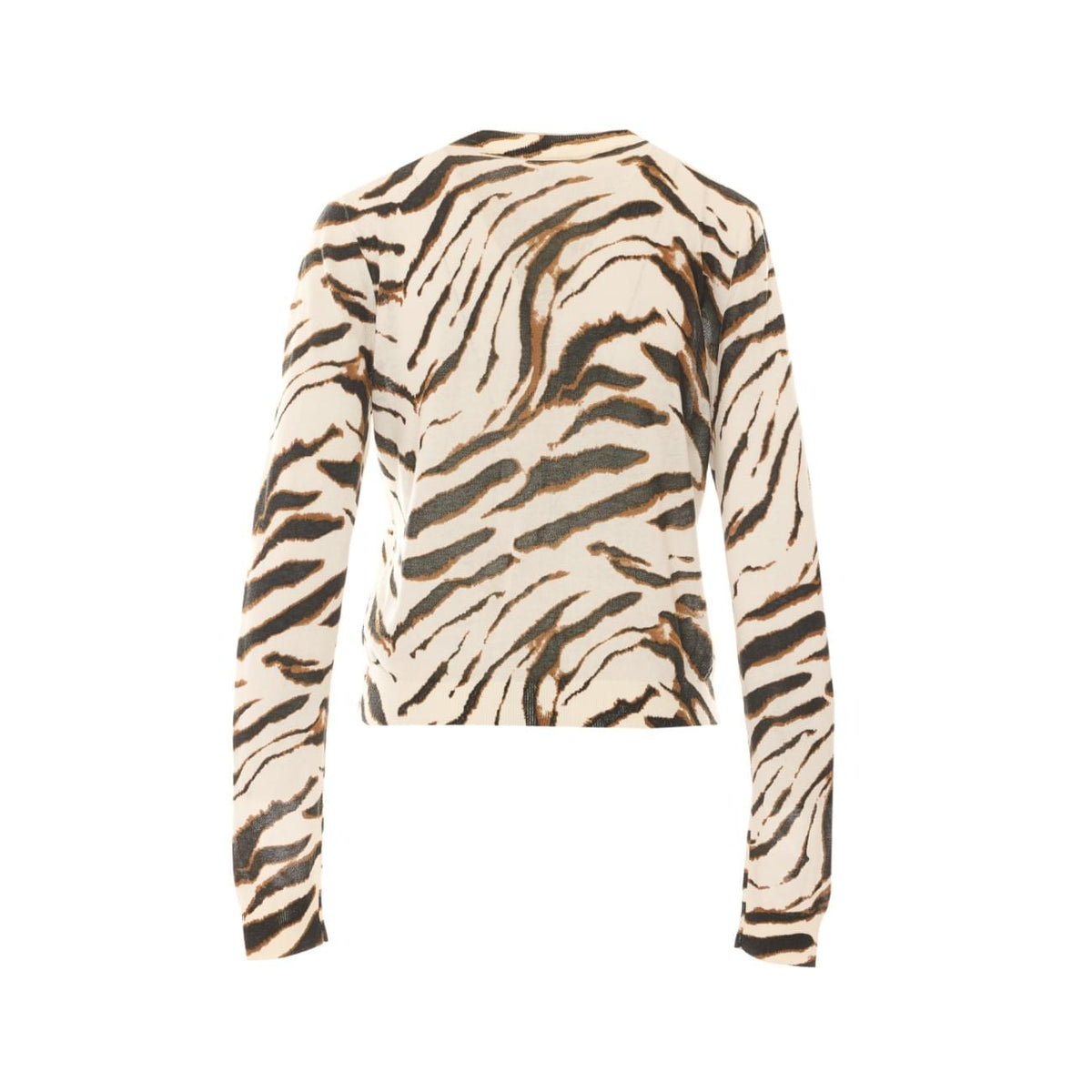 Ganni Women Zebra Printed Cardigan With Logo GANNI