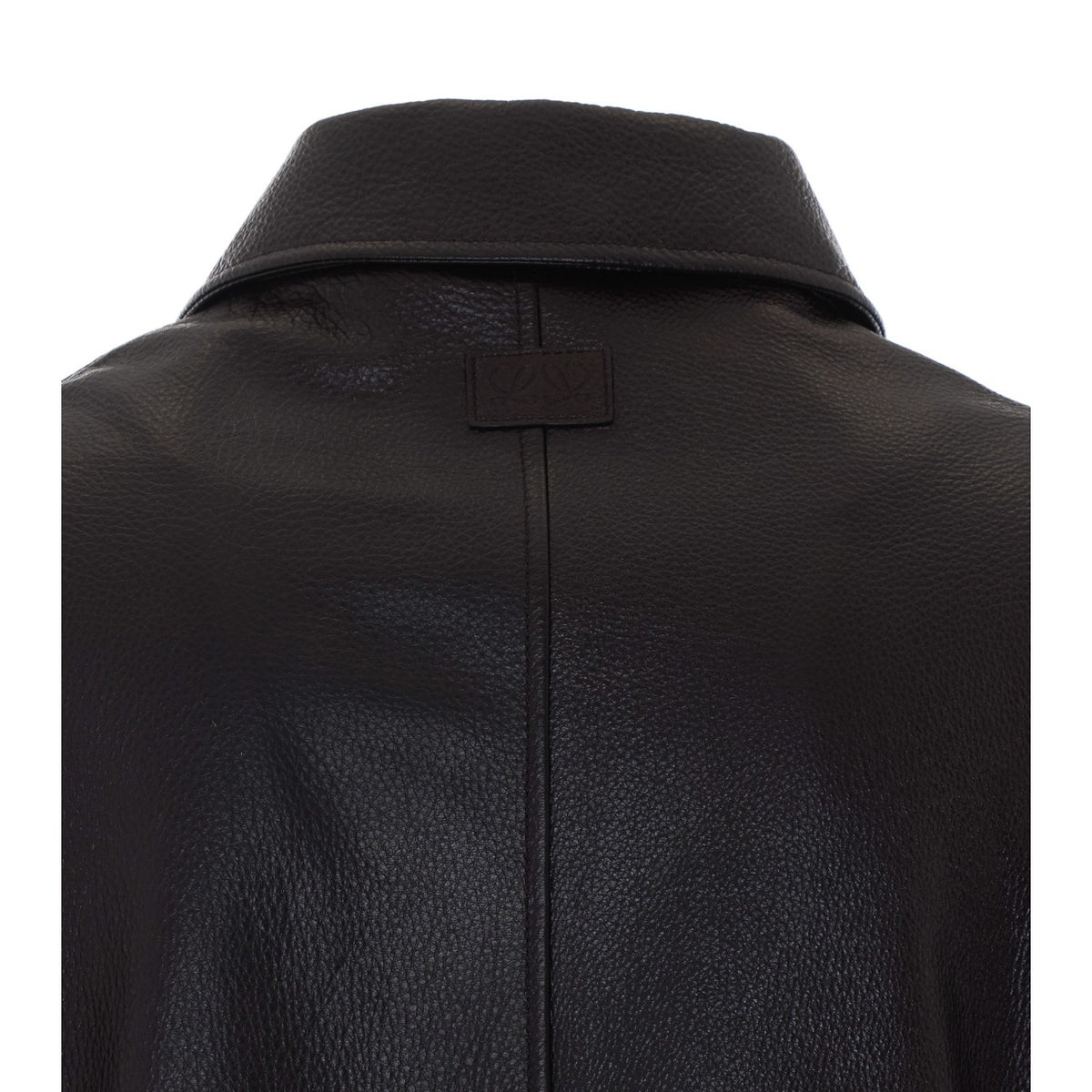 Loewe Men Zip Leather Jacket With Mini Anagram Logo LOEWE