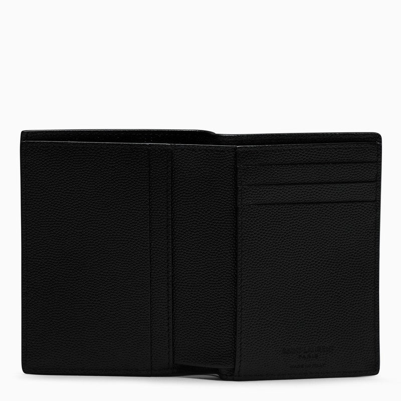 Saint Laurent Black Vertical Bi-Fold Wallet Men