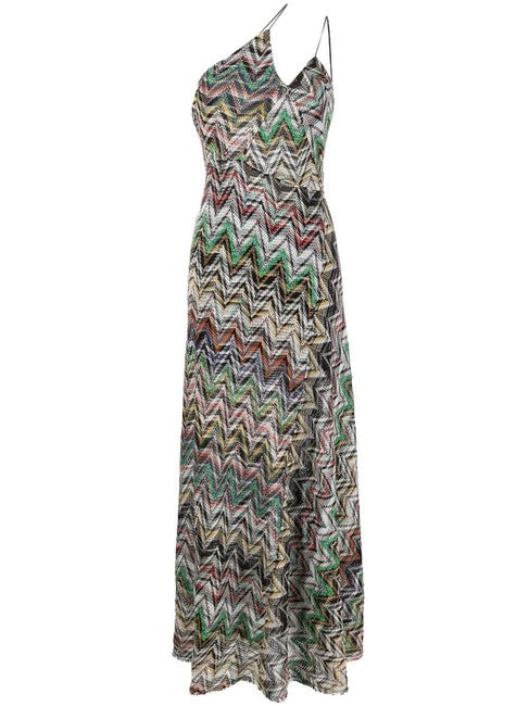 Missoni Women Multicolor Cotton With Iconic Embroidery Casual Maxi Dress