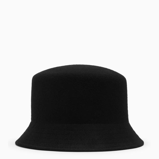 Prada Women Black Bucket Wool Felt L-Size Hat
